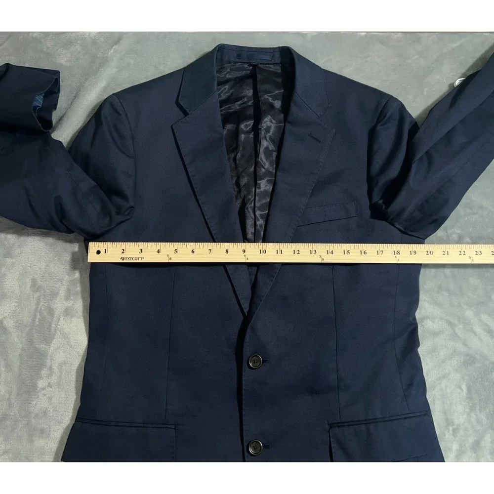 J Crew Ludlow Navy Blue Blazer Mens 40L New Suit Jacket Slim Fit Cotton Chino